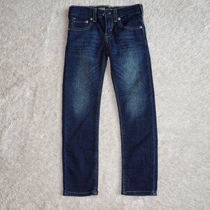 Boys Size 7 Denizen Levi's 216 Skinny Fit, Adjustable Waist, Dark Wash, Like New
